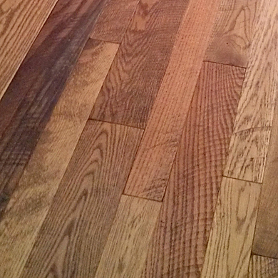 Close-up of Circle Sawn Oak Flooring